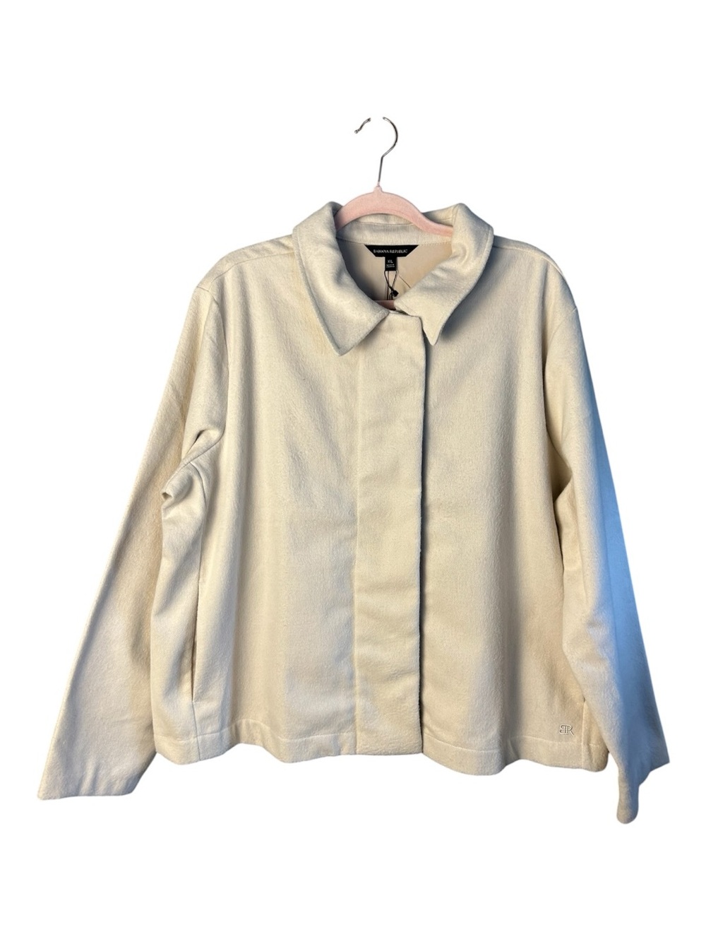 Banana Republic Cream Button-Front Pea Coat Size XXL NWT - Picture 2 of 10
